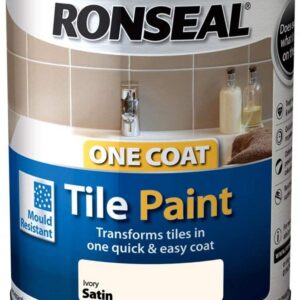 Ronseal One Coat Tile Paint Ivory Satin 750ml