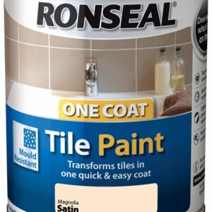 Ronseal One Coat Tile Paint Magnolia Satin 750ml