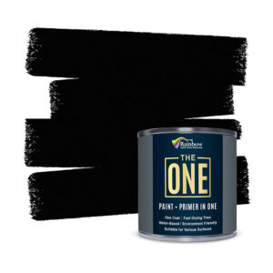 The One Paint Matte Black 250ml - Multi Surface Paint - No Undercoat or Primers Required