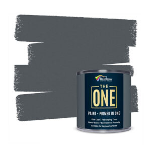 The One Paint Matte Dark Grey 250ml - Multi Surface Paint - No Undercoat or Primers Required