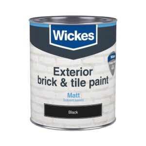 Wickes Brick & Tile Paint Matt Black 750ml