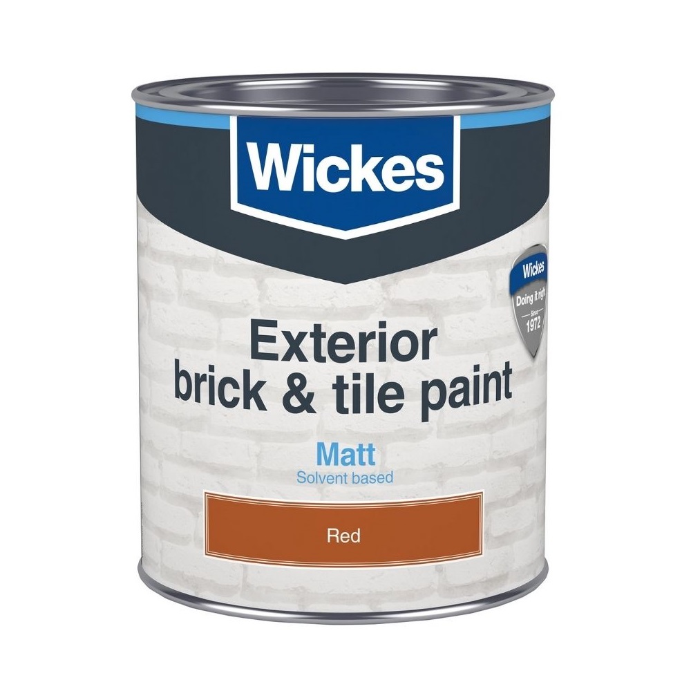 Wickes Brick & Tile Paint Matt Red 750ml