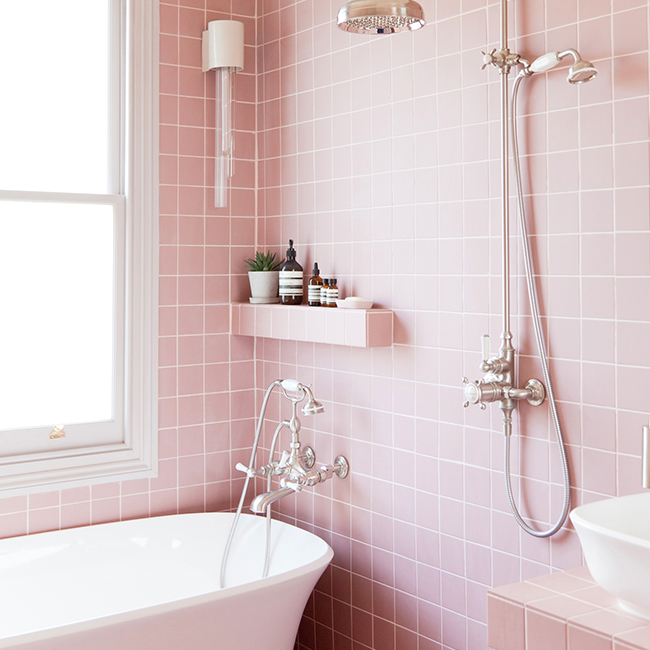Baby Pink Bathroom Design