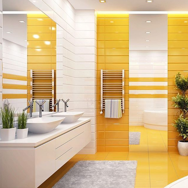 Modern Bathroom Design in Yellow