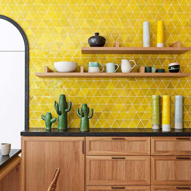 Triangle Yellow Kitchen Tiles