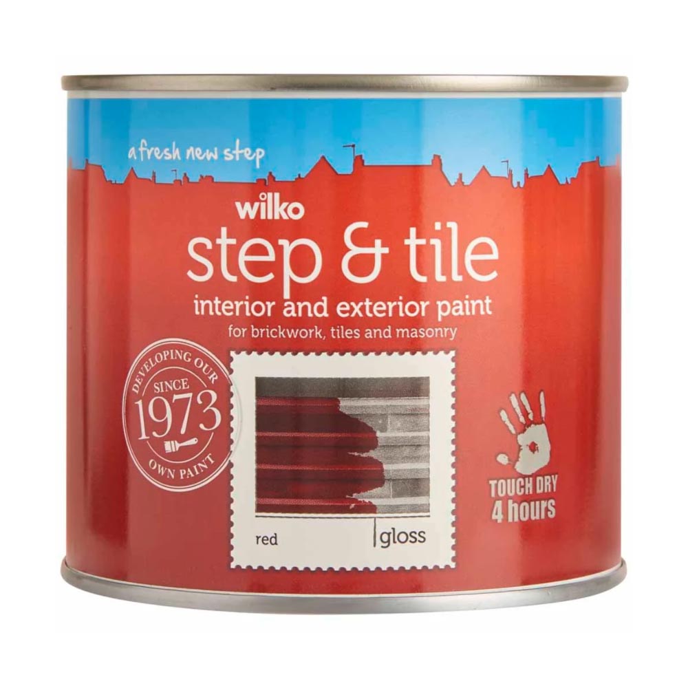 Wilko Step & Tile Red Matt Paint 500ml